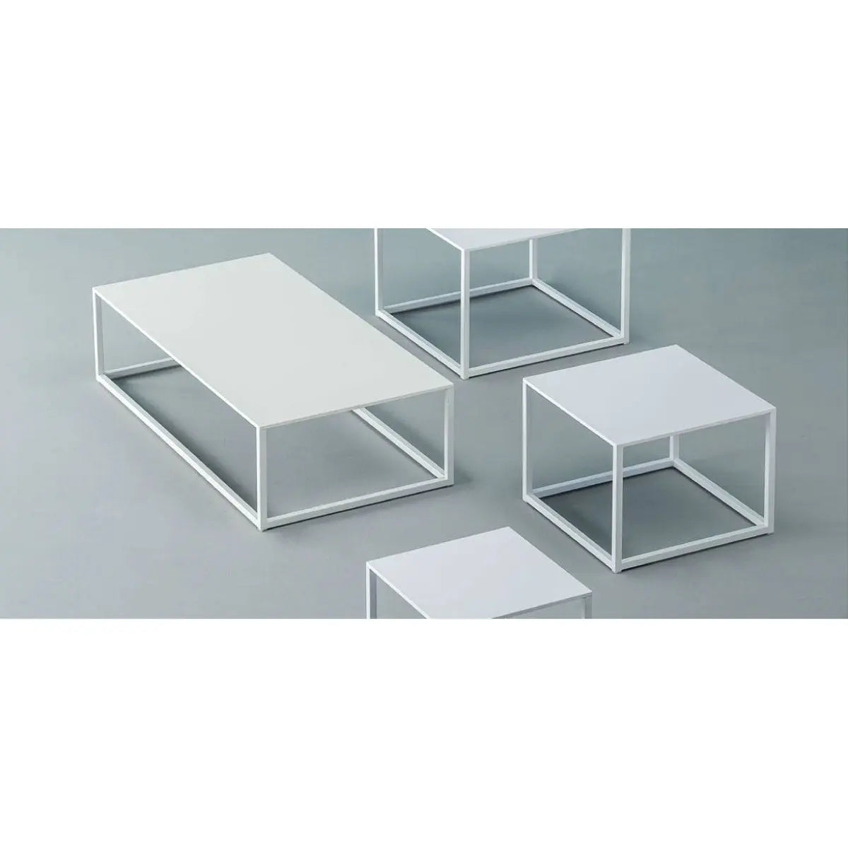 Geo coffee table S  white Desert River Rentals