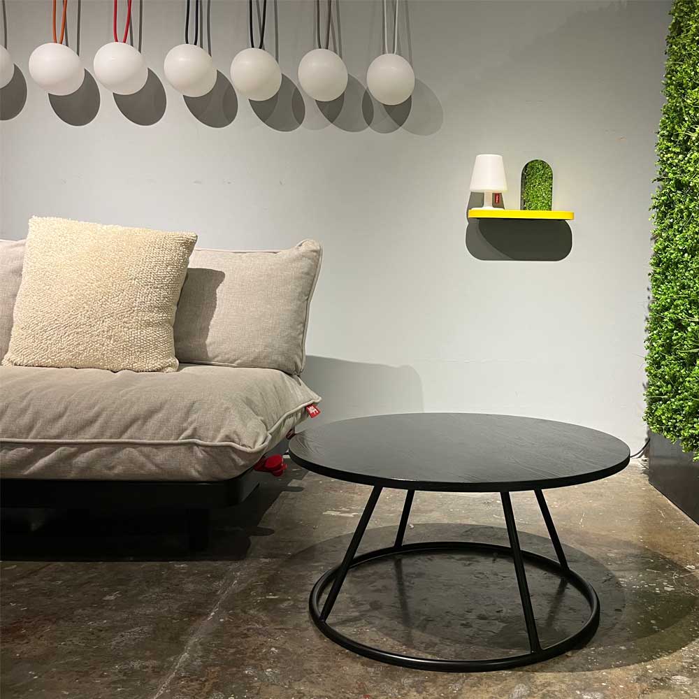 Geo Coffee Table Black Round Desert River Rentals