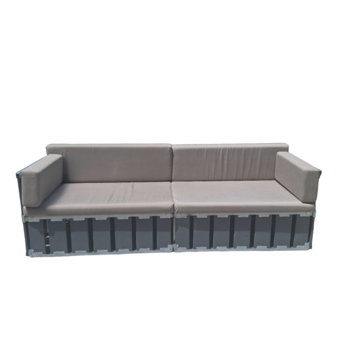 The Lounge Crate Taupe 4 Seater Grey Desert River Rentals