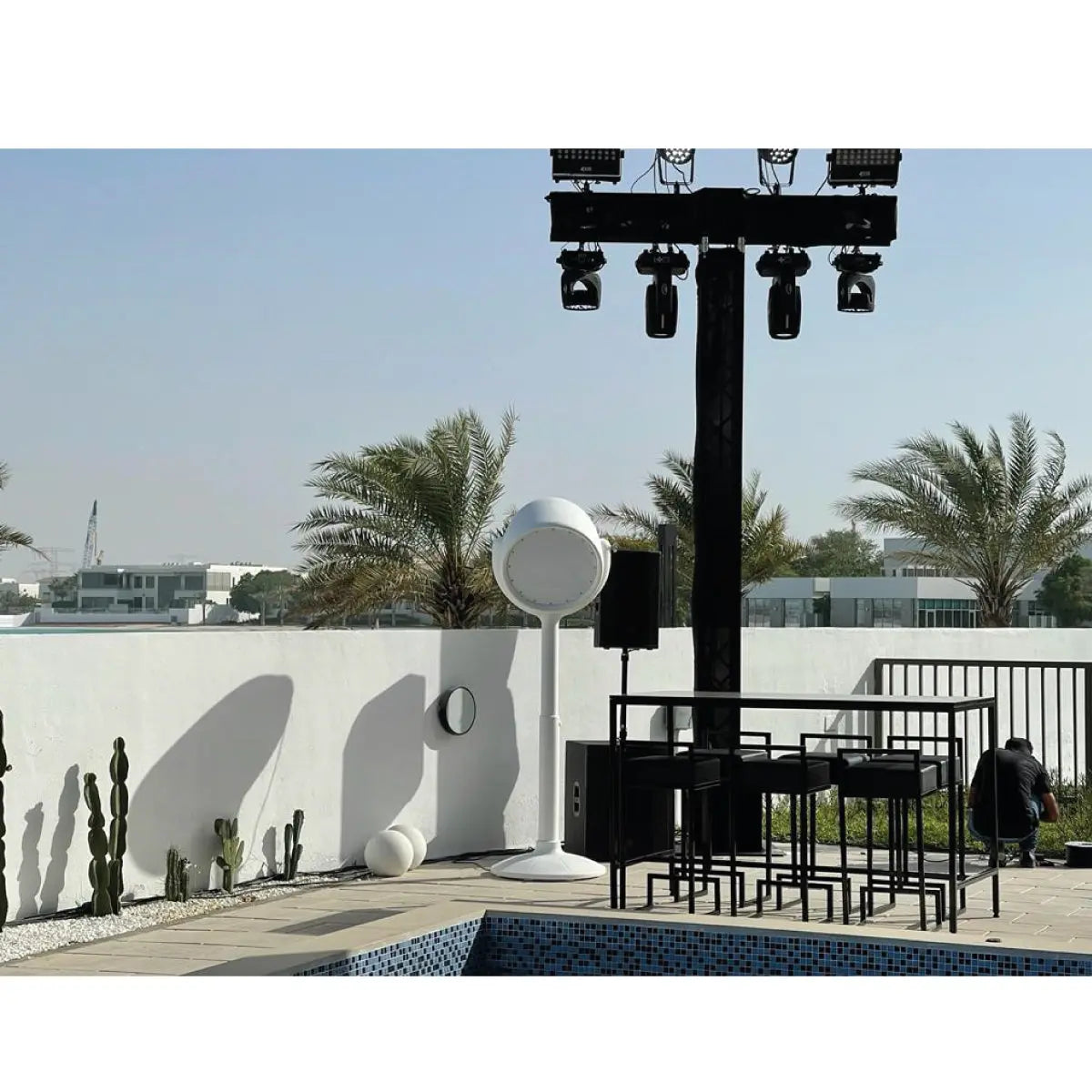 Hollywood floor lamp Desert River Rentals