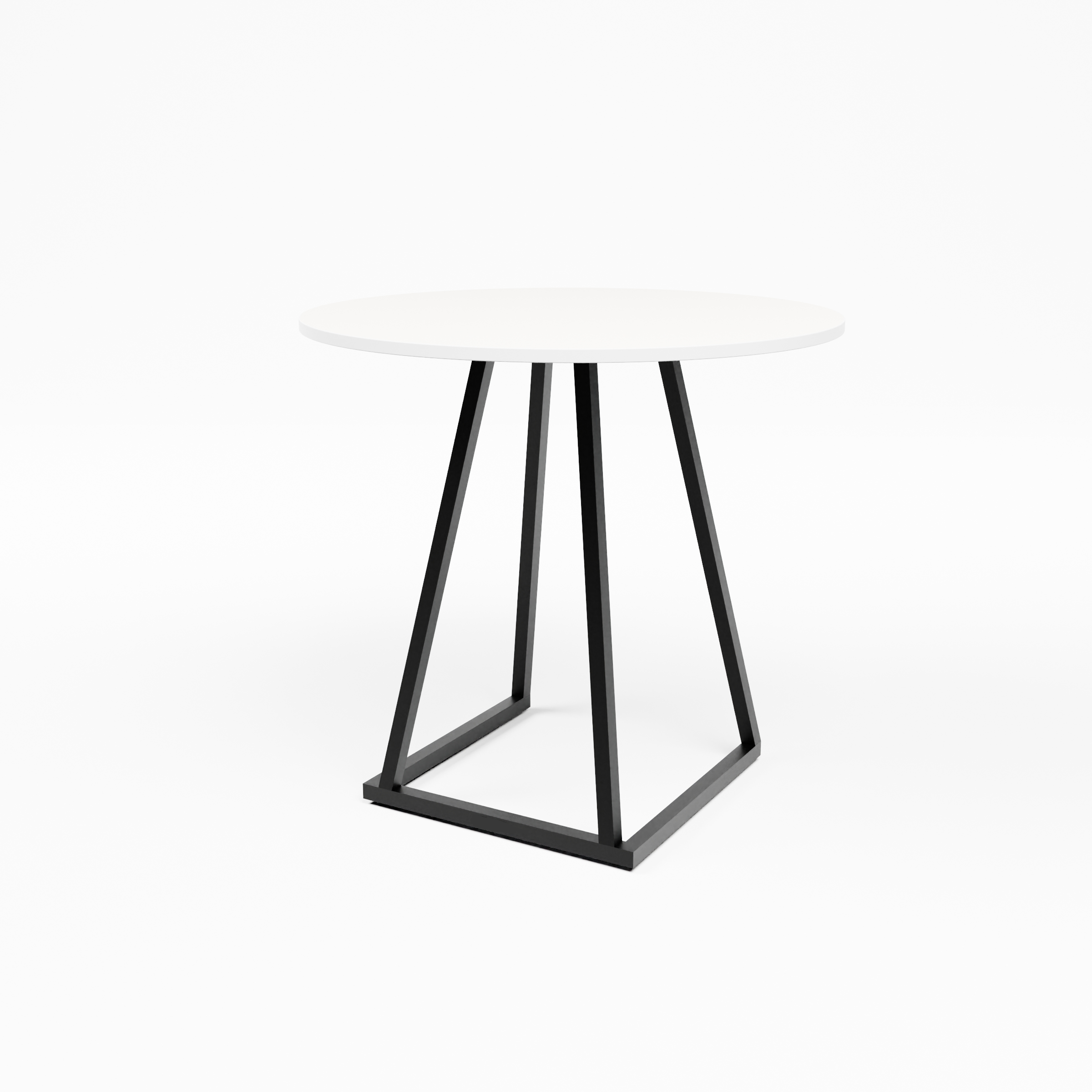 Linea Dining Table (White Frame with Bamboo Top) Desert River Rentals