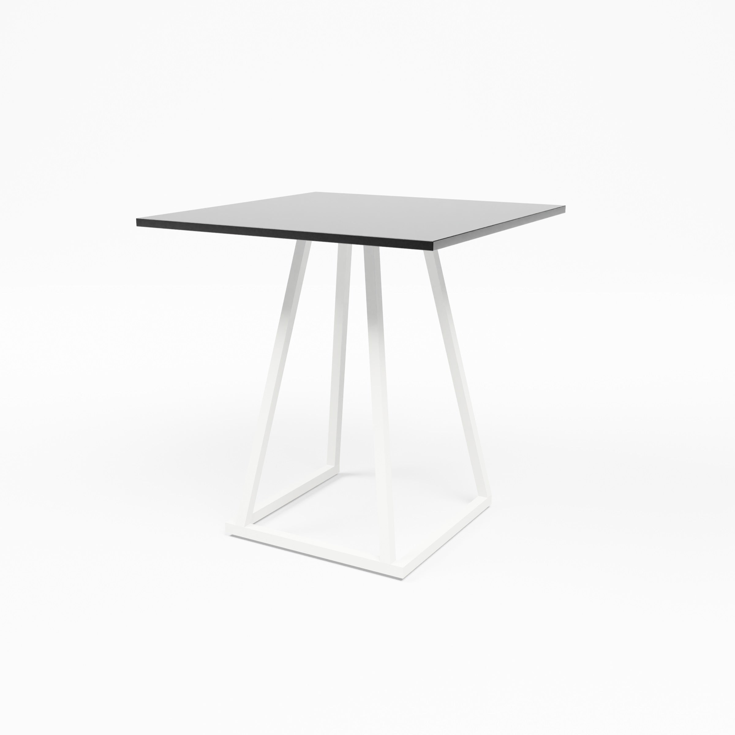 Linea Dining Table (White Frame with Black Top) Desert River Rentals