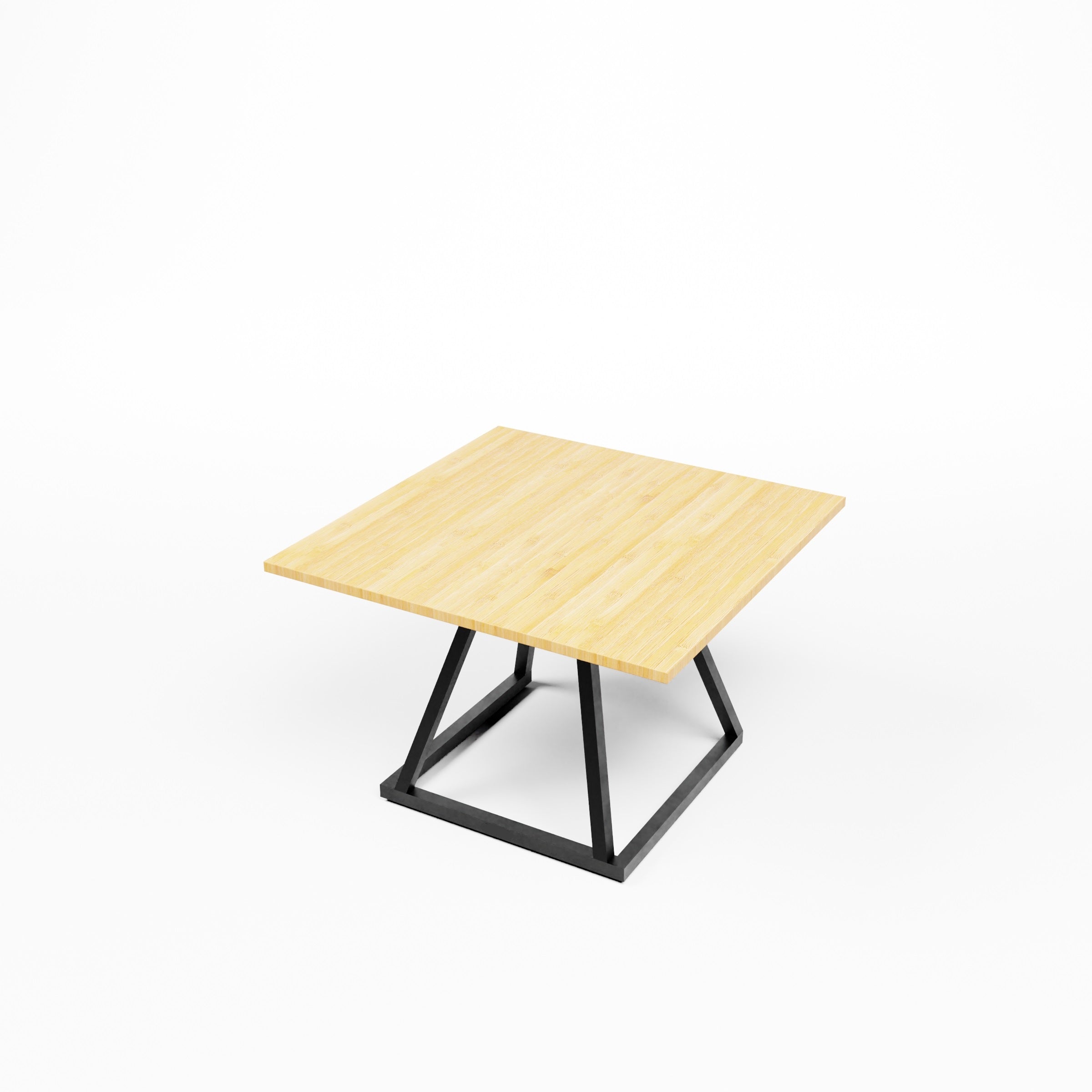 Linea Coffee Table (Black Frame with Bamboo Top) Desert River Rentals