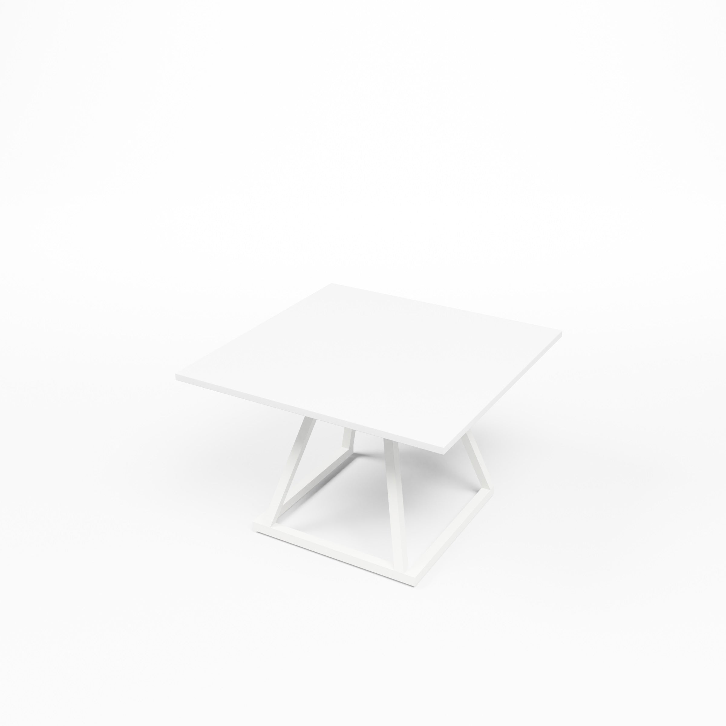 Linea Coffee Table (White Frame with White Round Top) Desert River Rentals