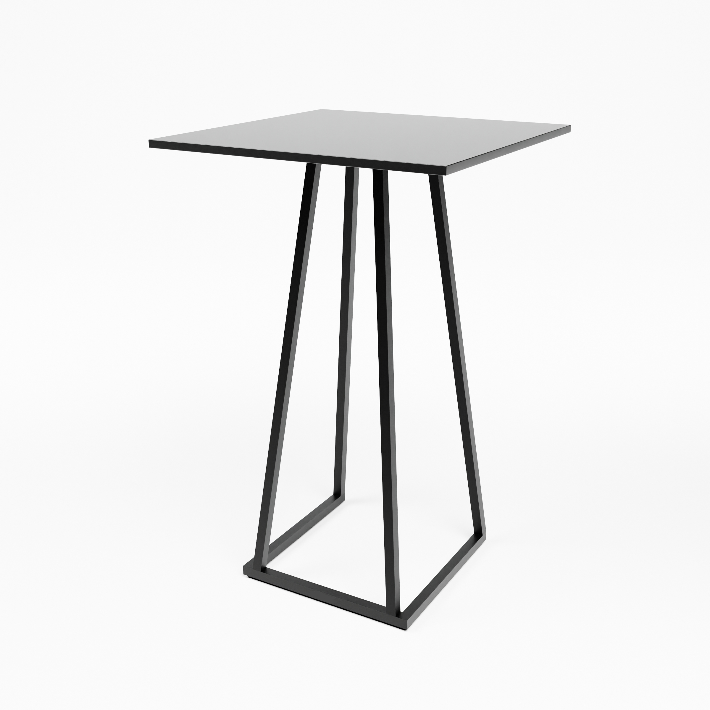 Linea Cocktail Table (Black Frame with Black Top) Desert River Rentals