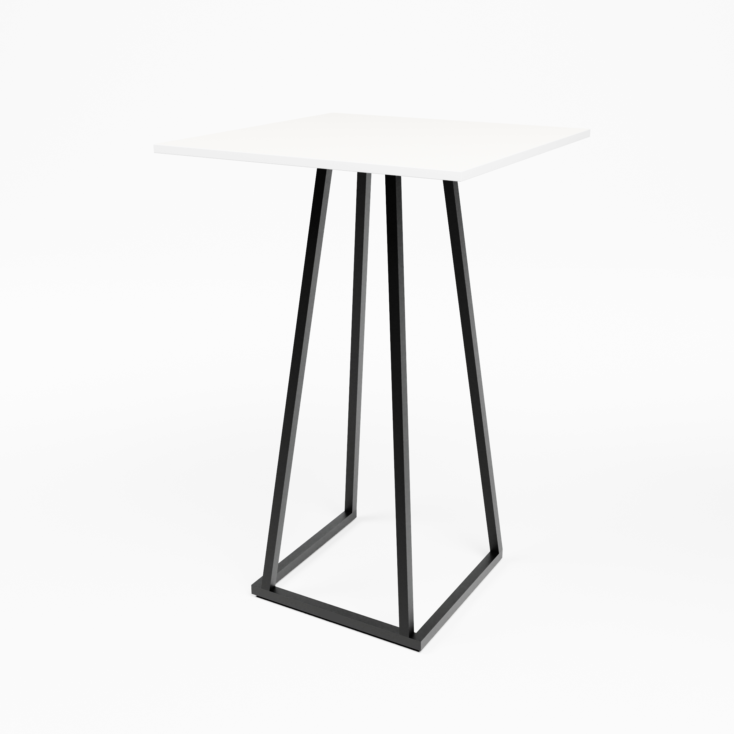 Linea Cocktail Table (Black Frame with White Top) Desert River Rentals