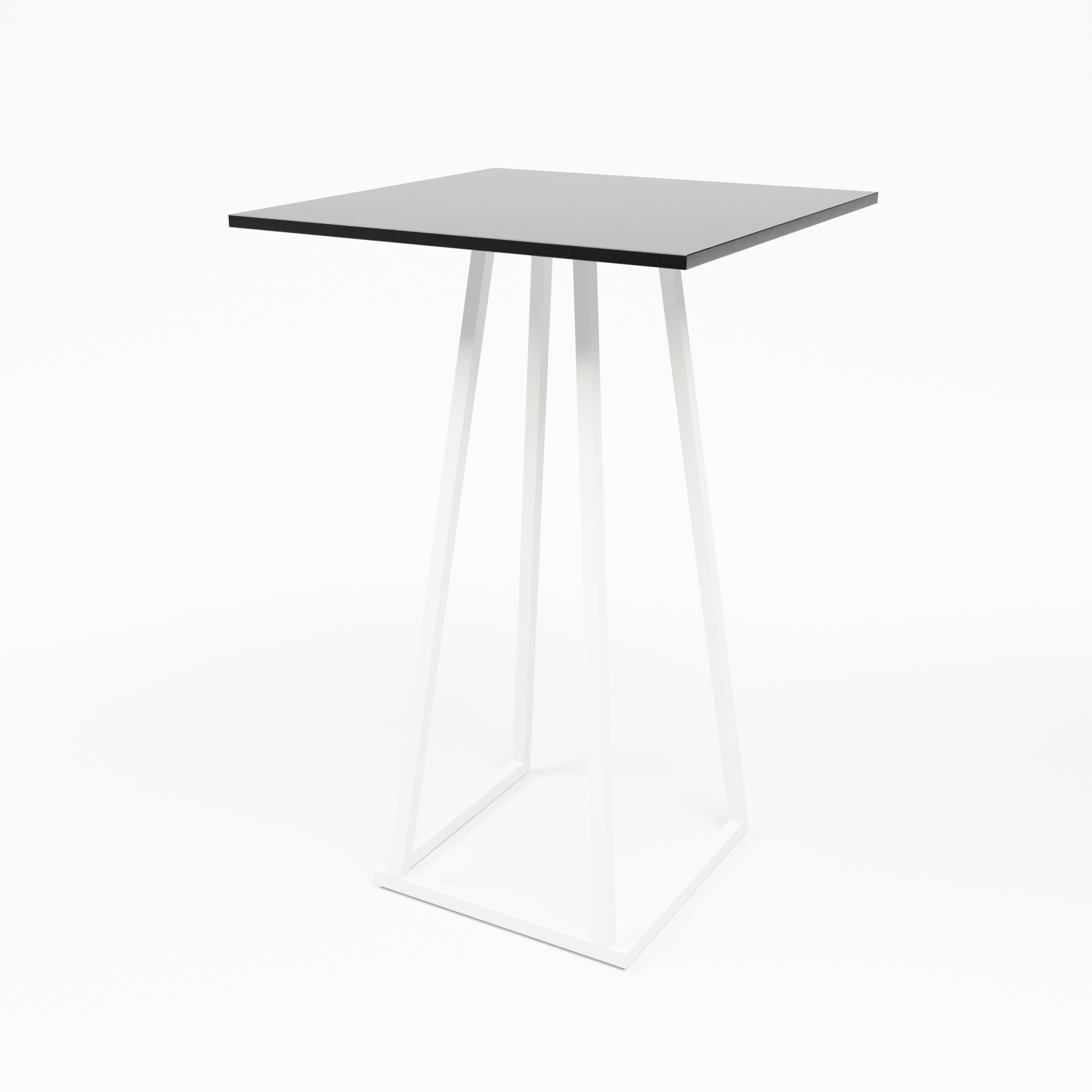 Linea Cocktail Table (White Frame with Black Top) Desert River Rentals