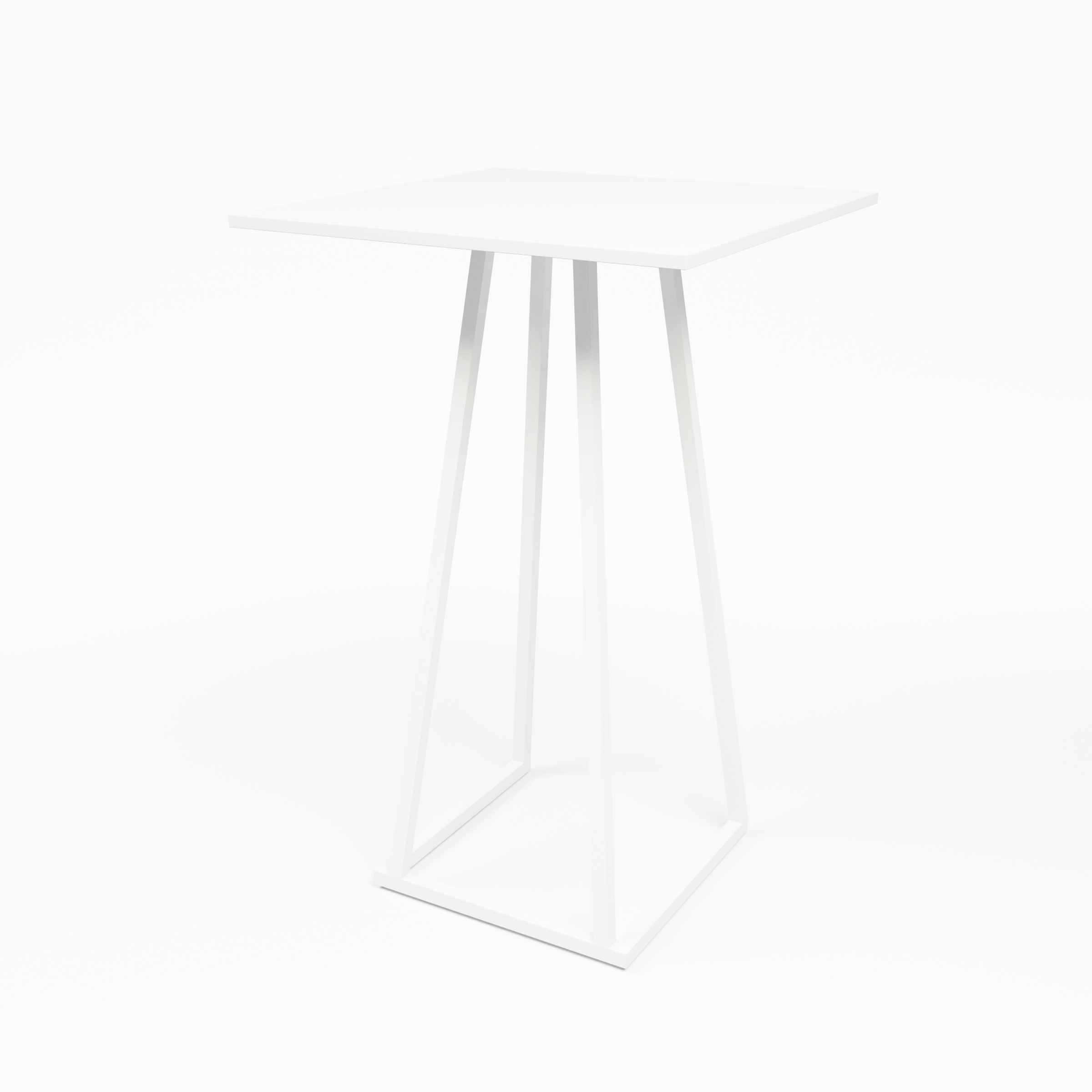 Linea Cocktail Table (White Frame with White Top) Desert River Rentals