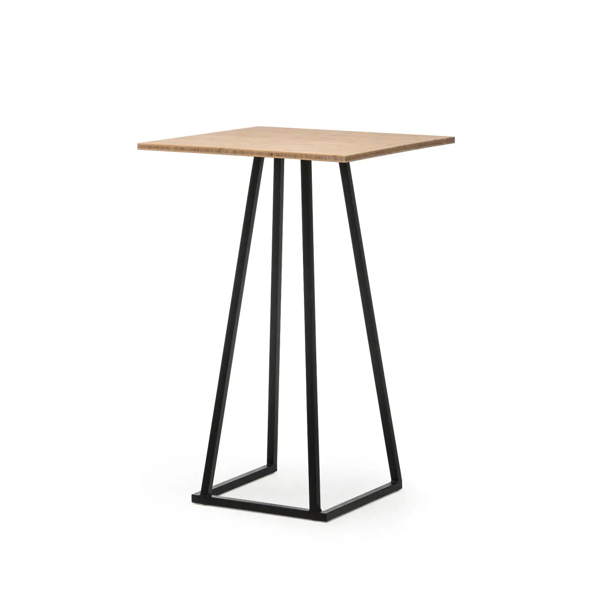Linea cocktail table, black frame, bamboo top Desert River Rentals