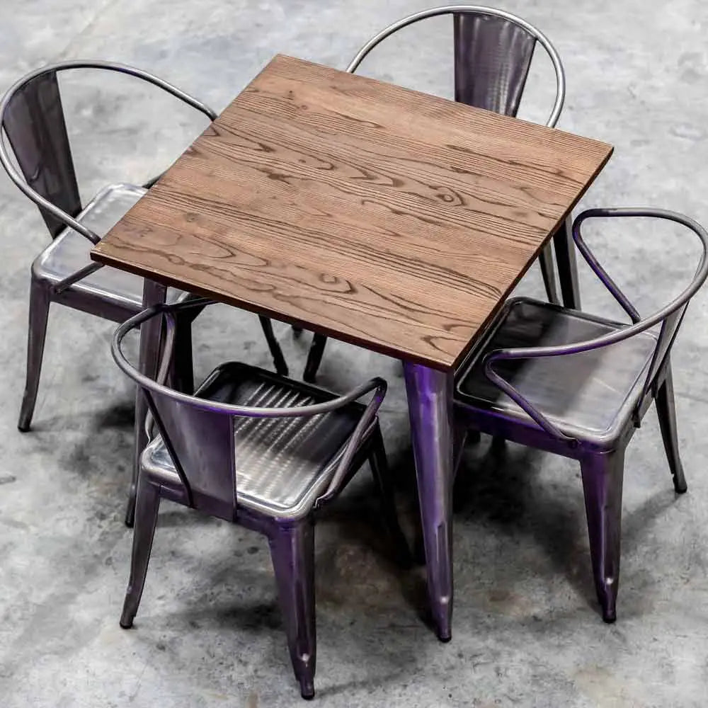 Loft 4 seater dining table black legs Desert River Rentals