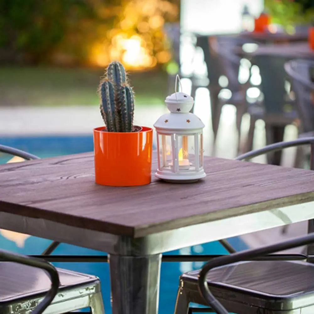 Loft 4 seater dining table black legs Desert River Rentals