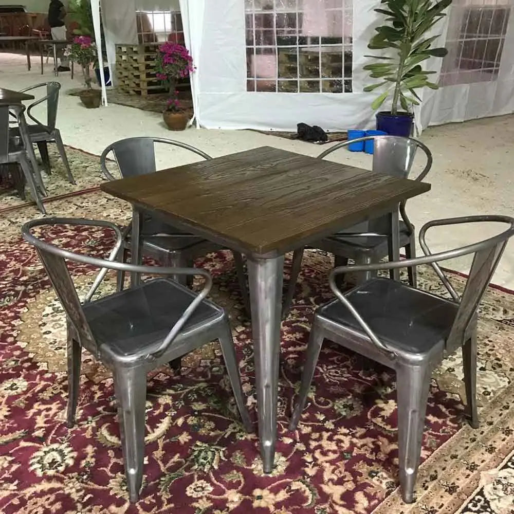Loft 4 seater dining table black legs Desert River Rentals