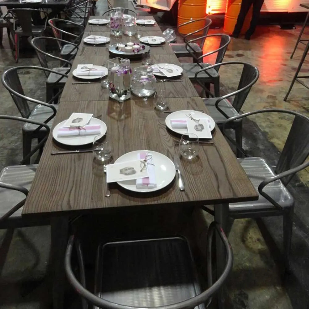 Loft 4 seater dining table black legs Desert River Rentals