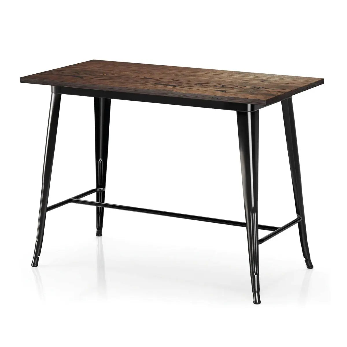 Loft 6 seater bar table black legs Desert River Rentals