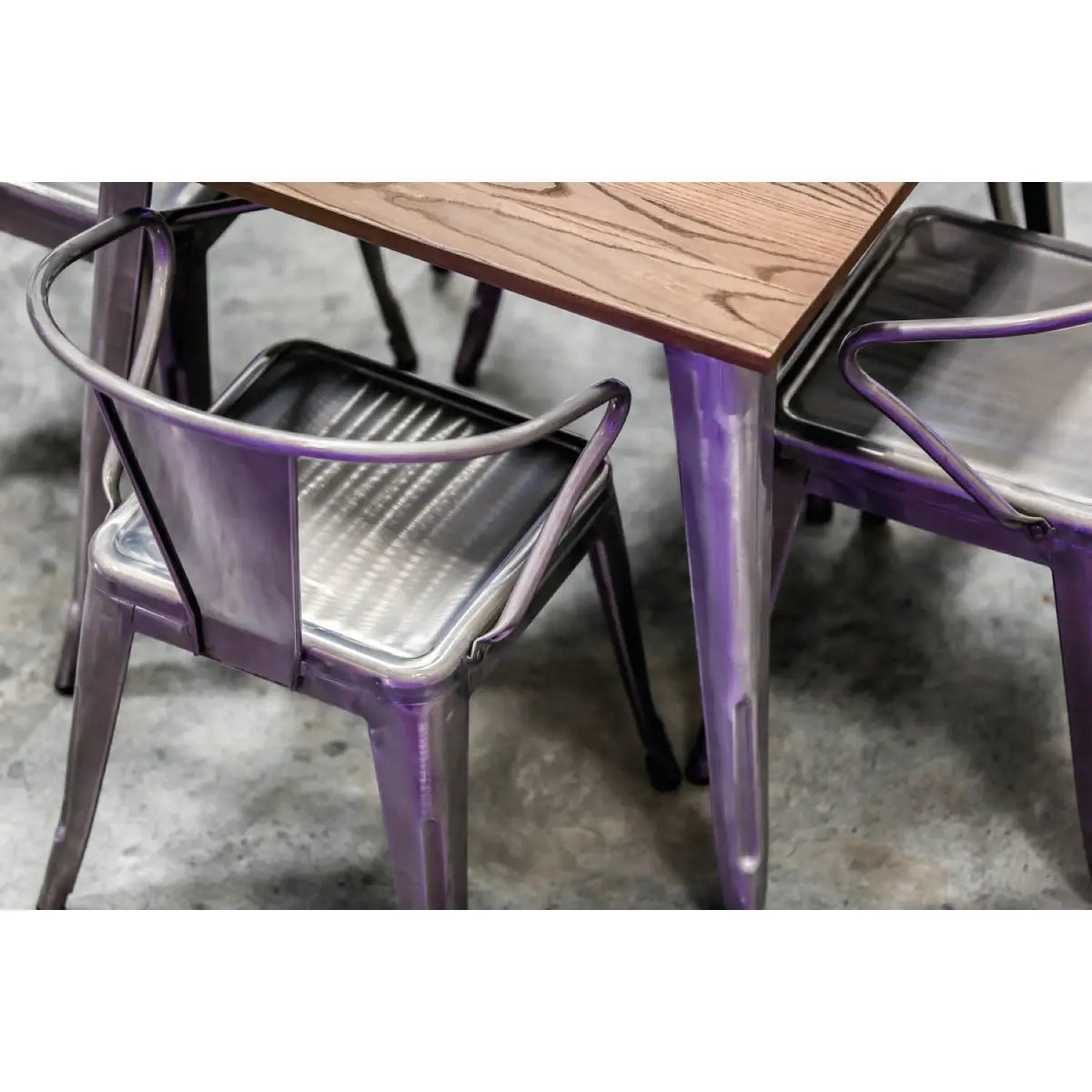 Loft 6 seater dining table gunmetal Desert River Rentals