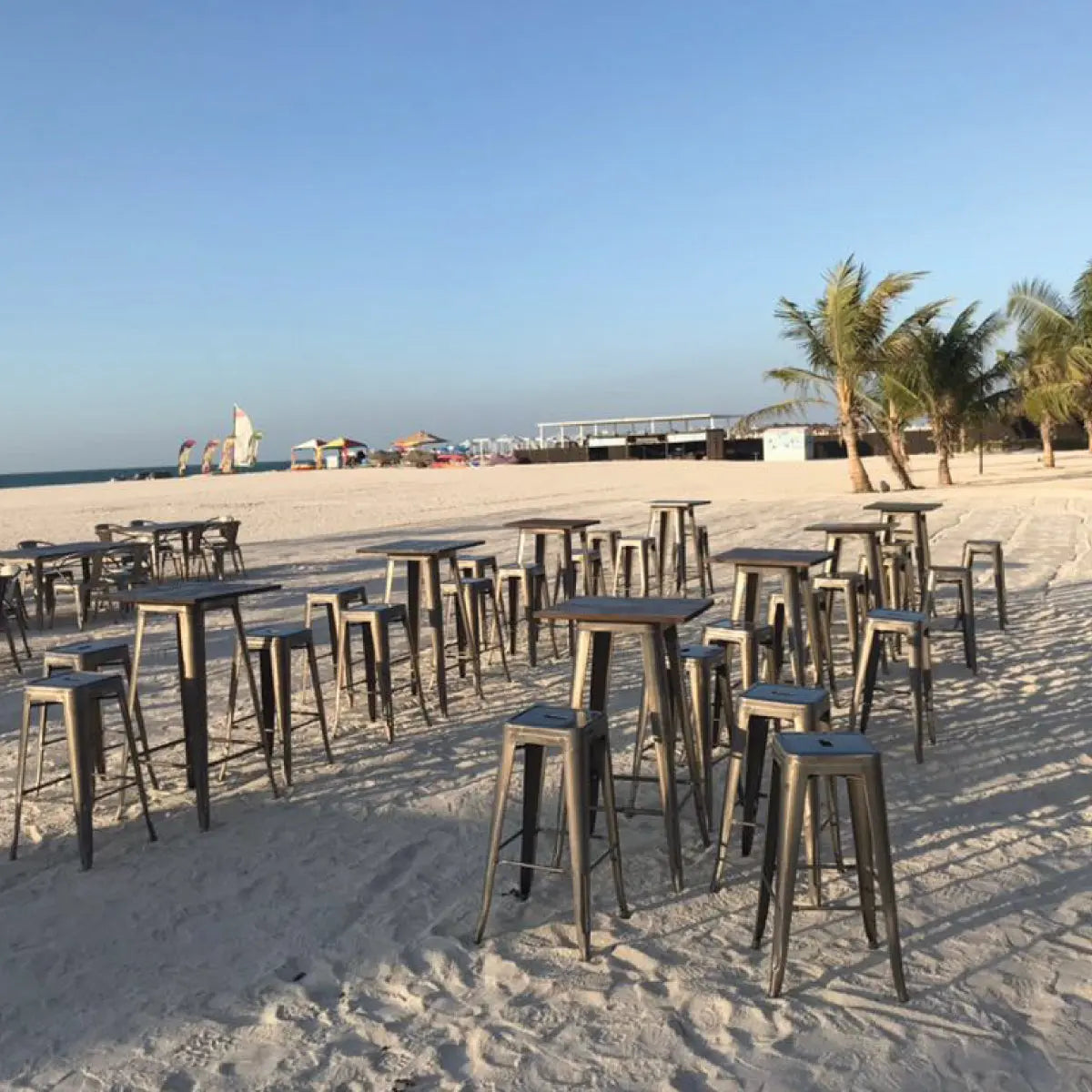 Loft bar stool gunmetal Desert River Rentals