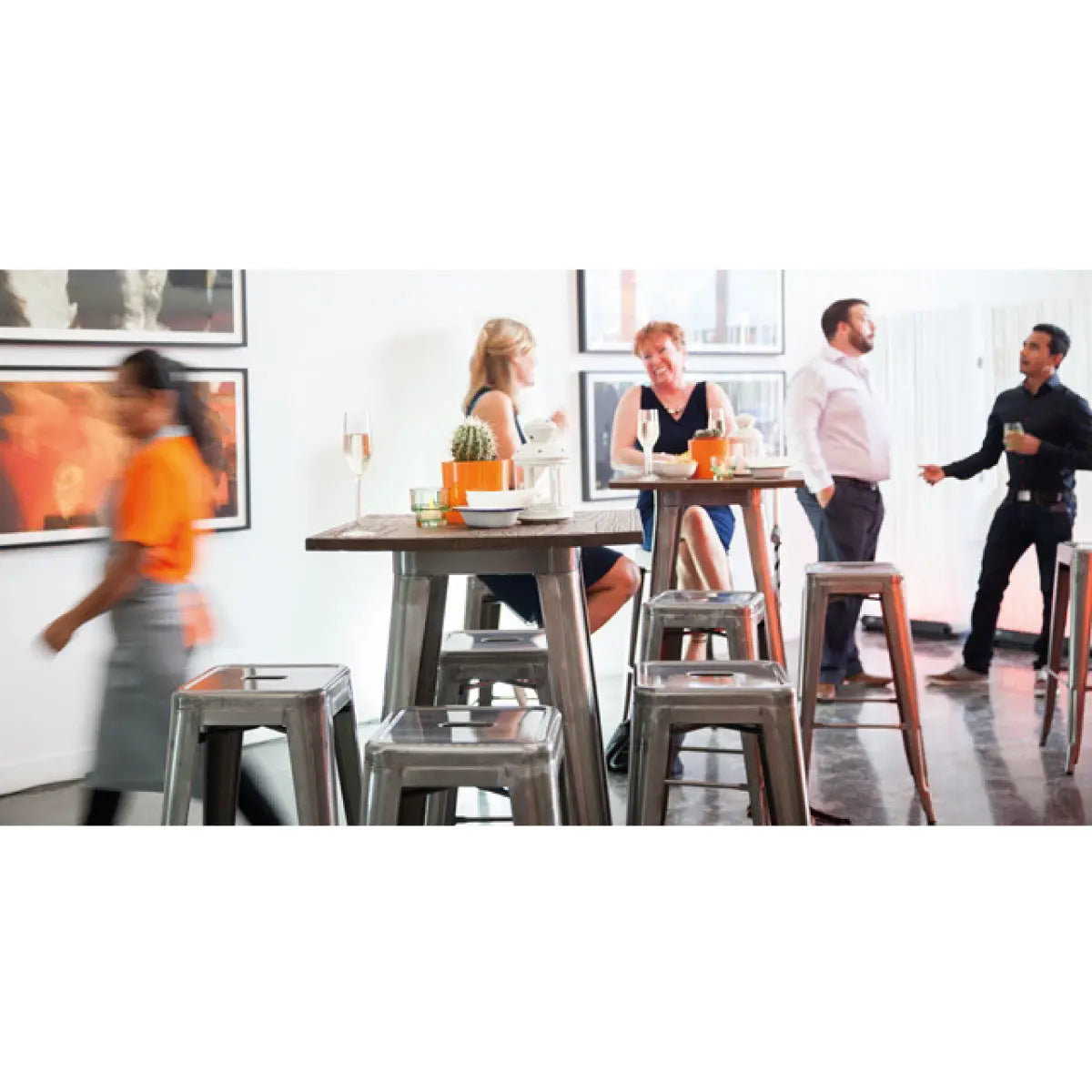 Loft cocktail table gunmetal Desert River Rentals