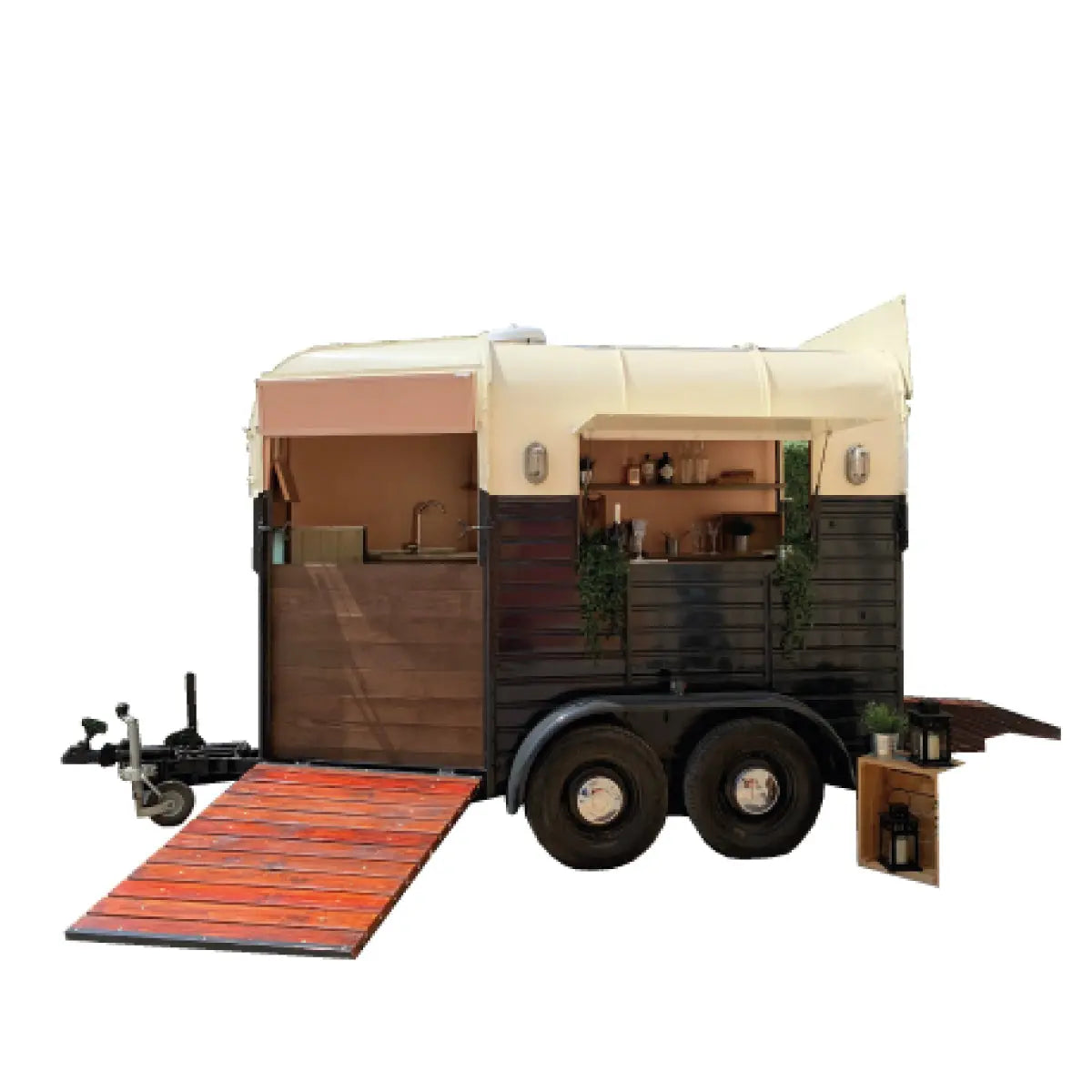 Lucky original 1961 vintage Rice horse trailer Desert River Rentals