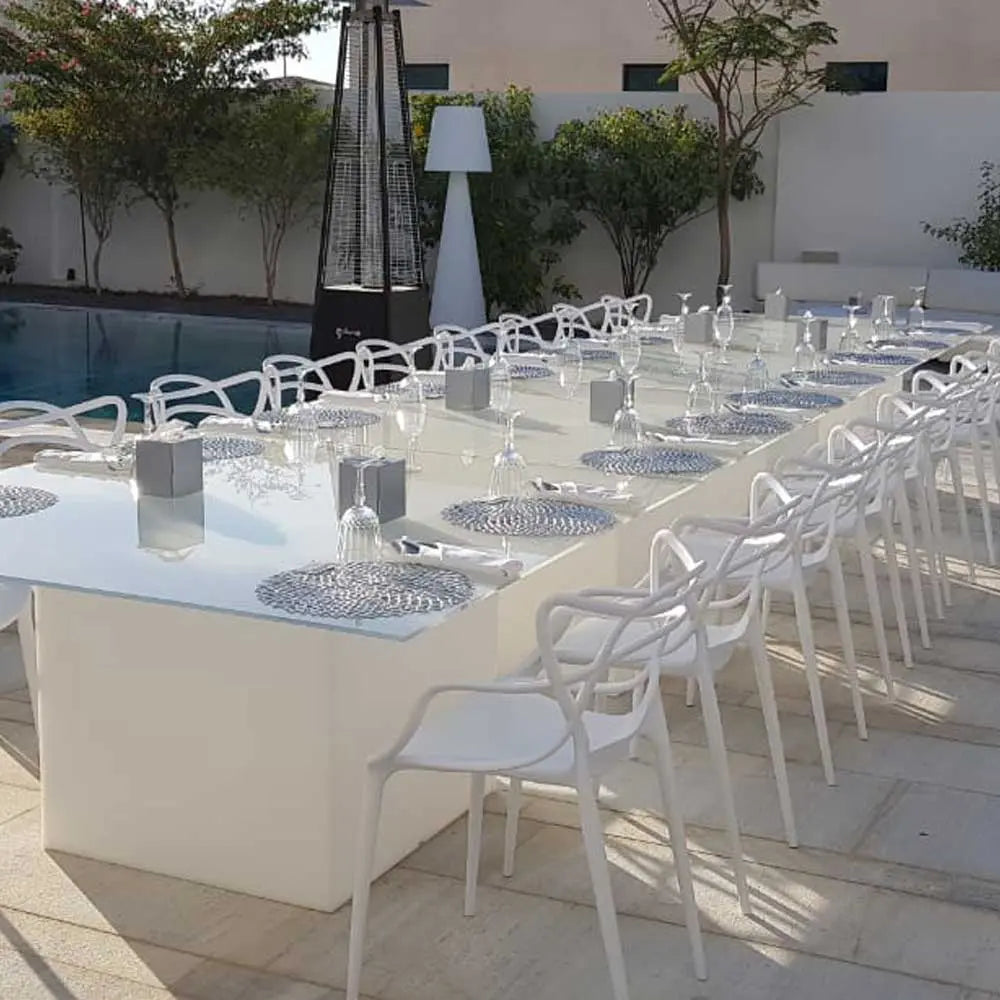 Masters chair white Desert River Rentals