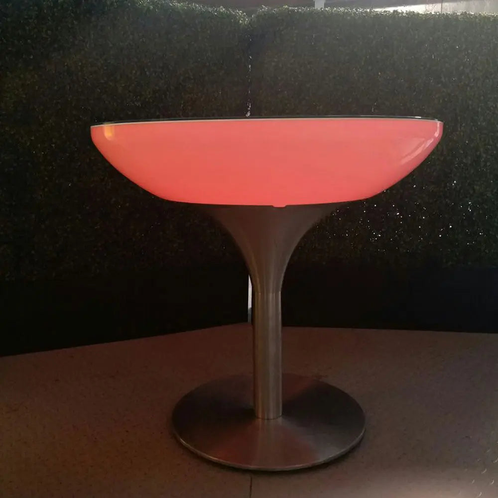 Moree illuminated round bistro table Desert River Rentals