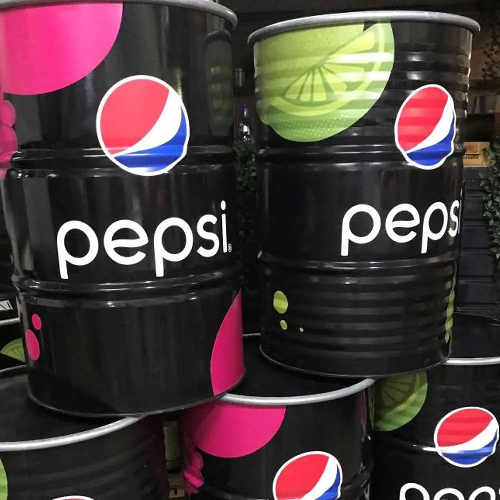 Oil drum table black Desert River Rentals