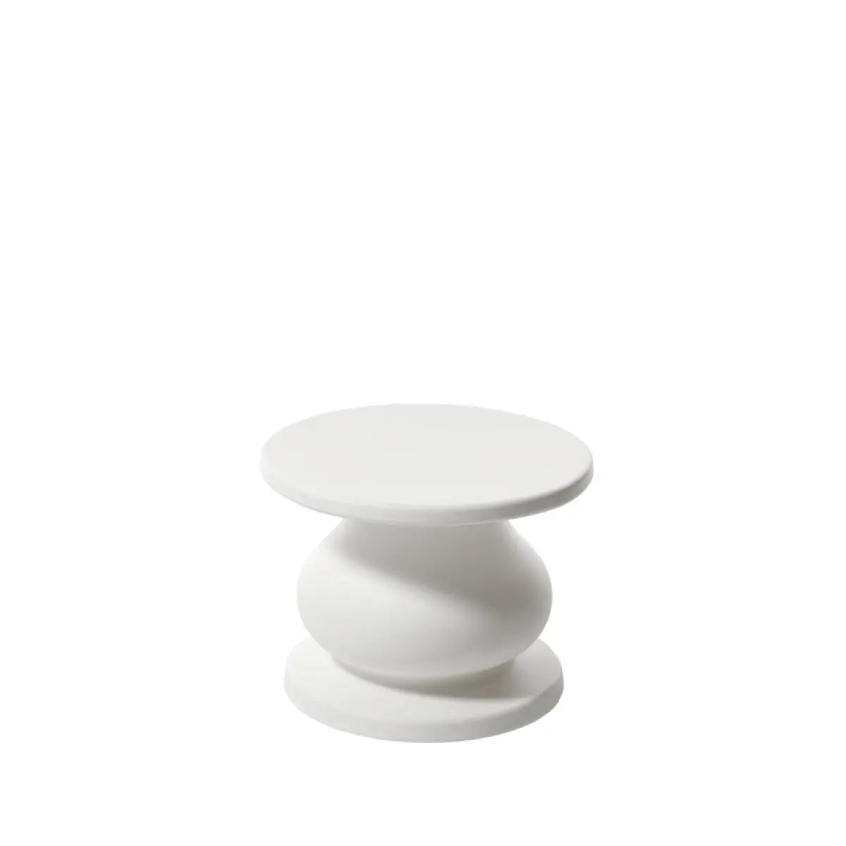 Otto side table curvy white Desert River Rentals