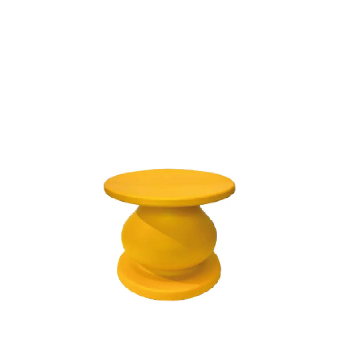 Otto side table curvy yellow Desert River Rentals