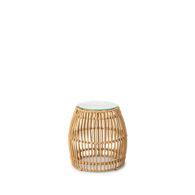 Palm springs side table with glass top Desert River Rentals