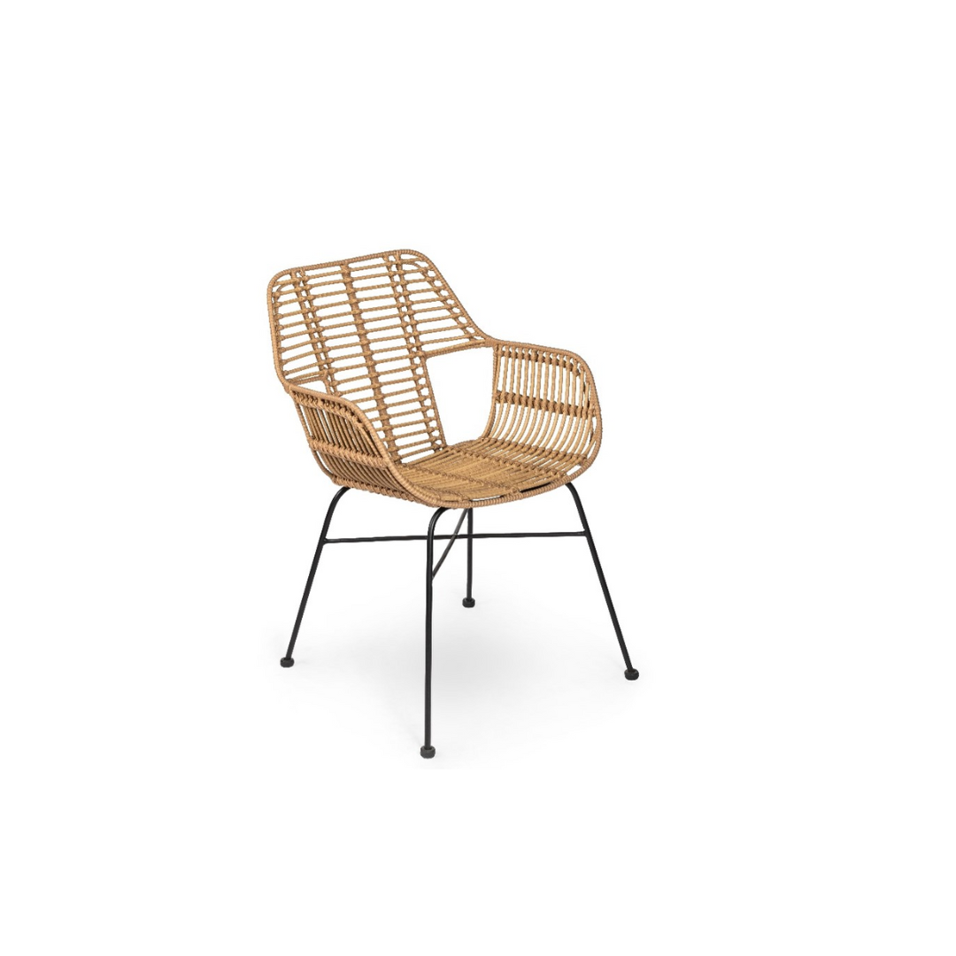 Palm Springs Dining Chair with Arms (Beige with Arms) Desert River Rentals