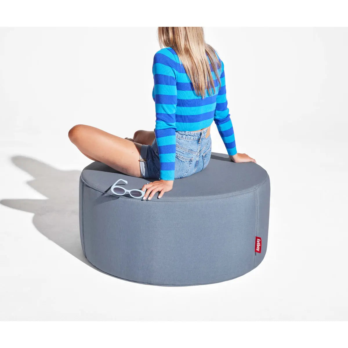 Paradise ottoman storm blue Desert River Rentals