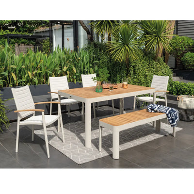 Portals 8 seater dining table & bench set Desert River Rentals