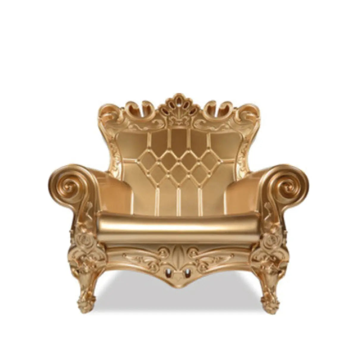 Queen of love lounge chair gold Desert River Rentals