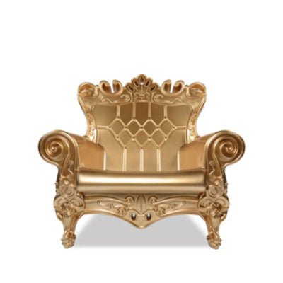 Queen of love lounge chair gold Desert River Rentals