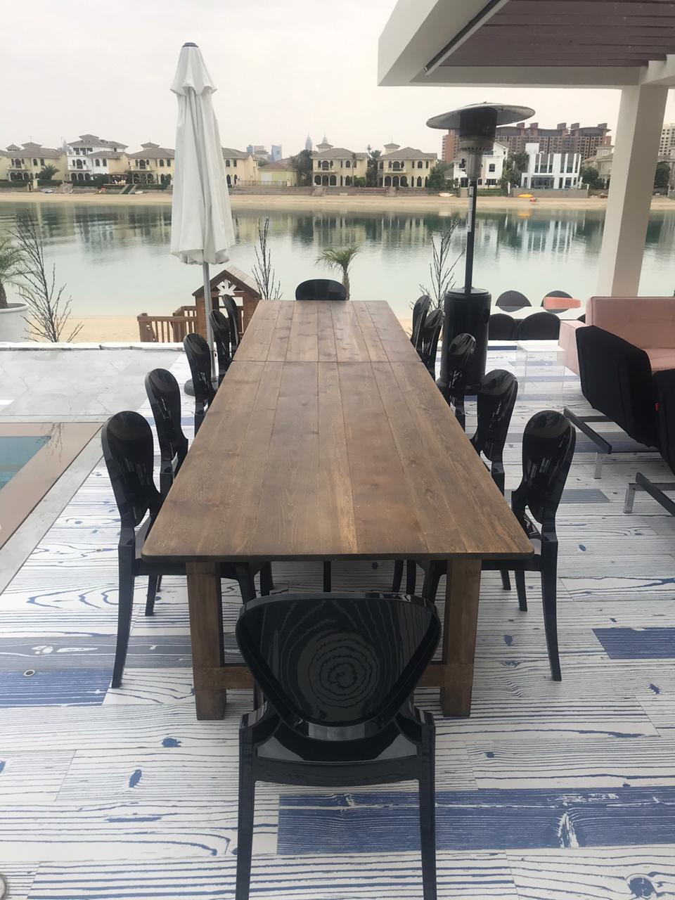 Soho Farmhouse Rectangle Table (8-Seater) Desert River Rentals