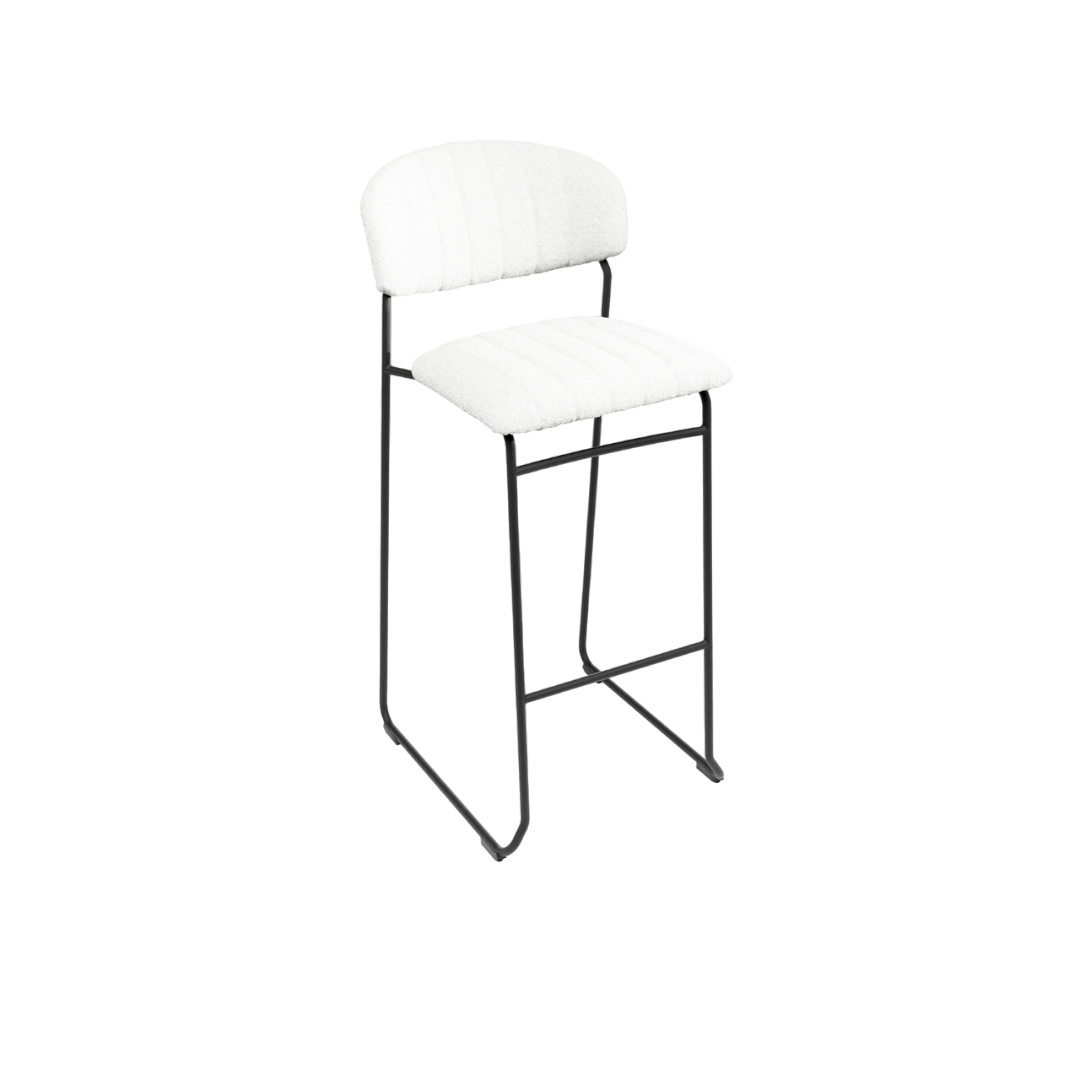 Ted Bar Stool White Desert River Rentals