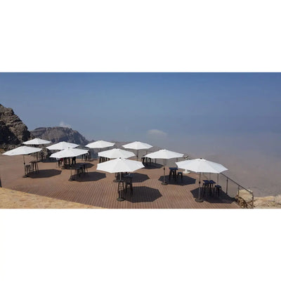 Teatro bianco parasol with base Desert River Rentals