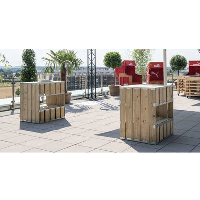 The crate high table cube Desert River Rentals