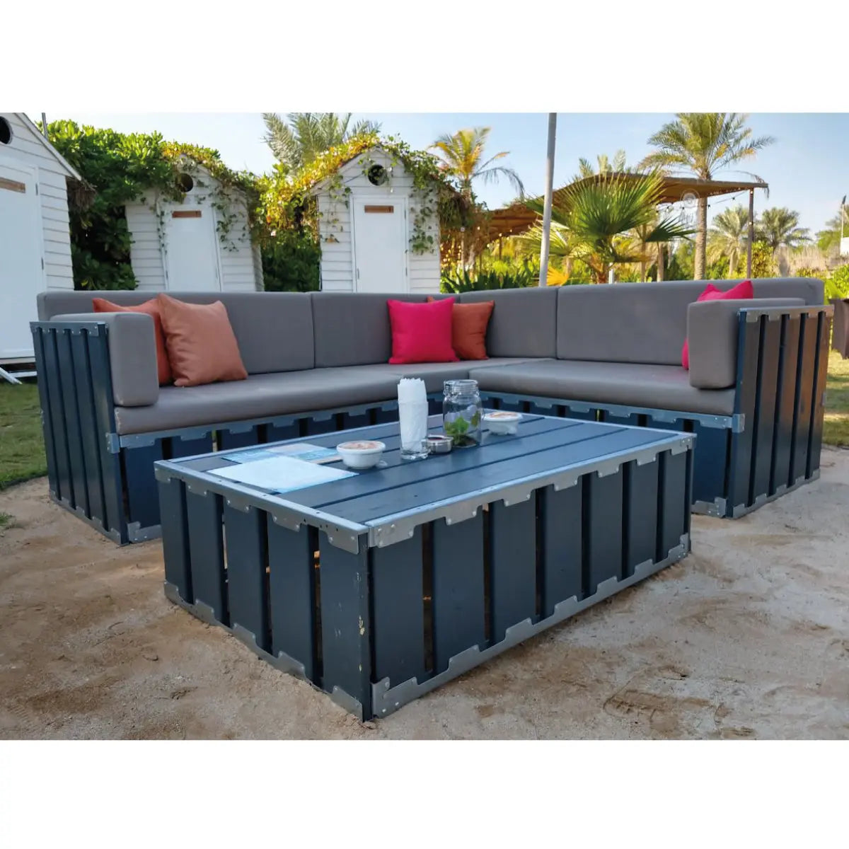 The lounge crate grey Desert River Rentals