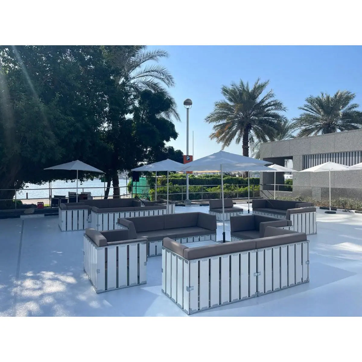 The lounge crate white Desert River Rentals