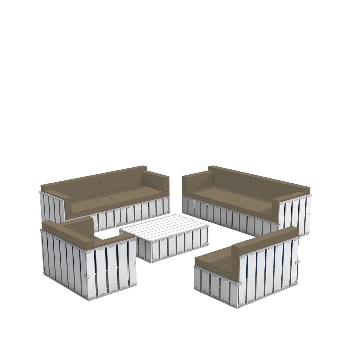 The lounge crate white Desert River Rentals