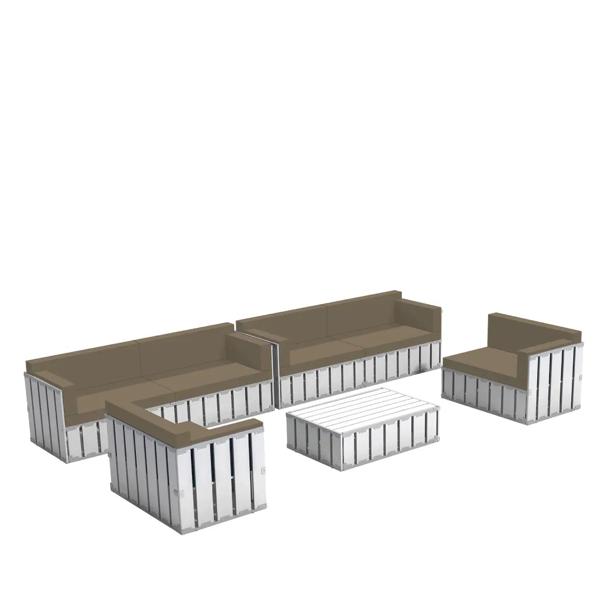 The lounge crate white Desert River Rentals