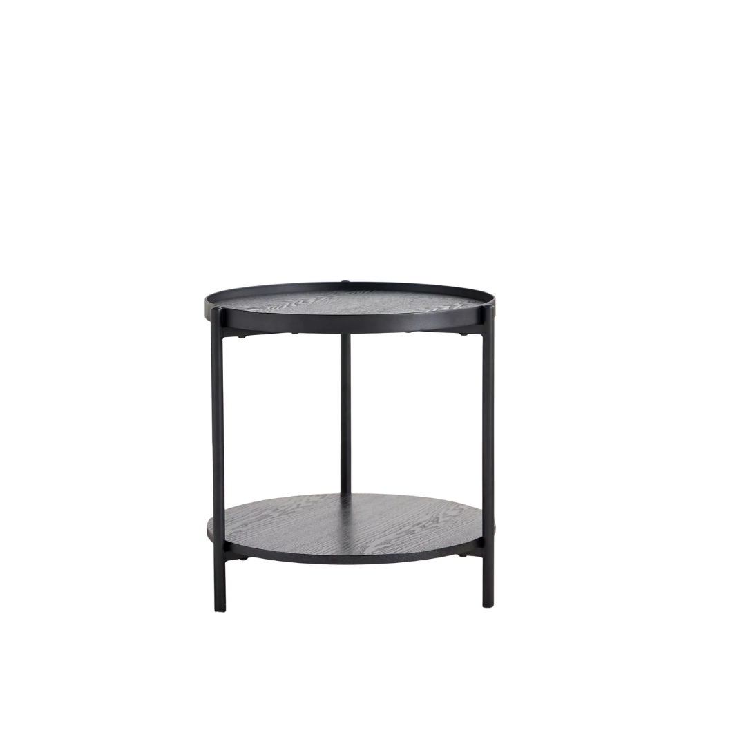 Springfield Round Coffee Table (Black) Desert River Rentals