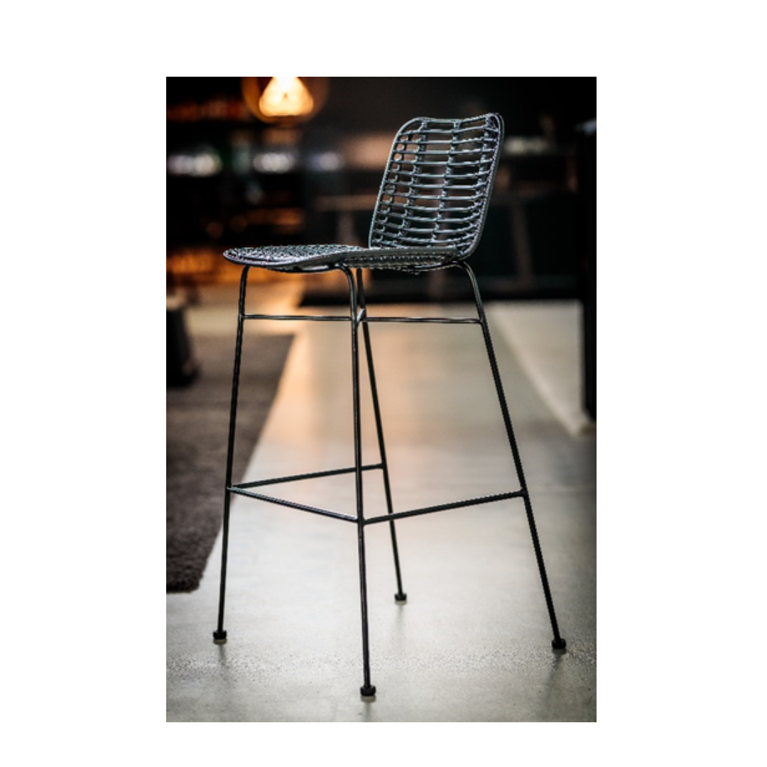 Palm Springs bar stool - black