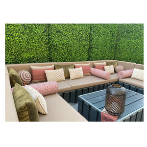 Arabica Taupe 12-Seater Lounge Grey Wood Desert River Rentals