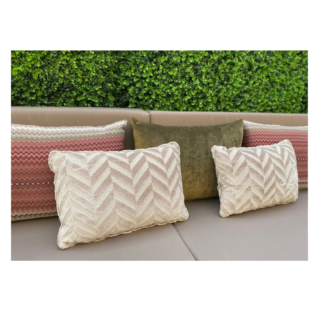 Arabica Taupe 12-Seater Lounge Grey Wood Desert River Rentals