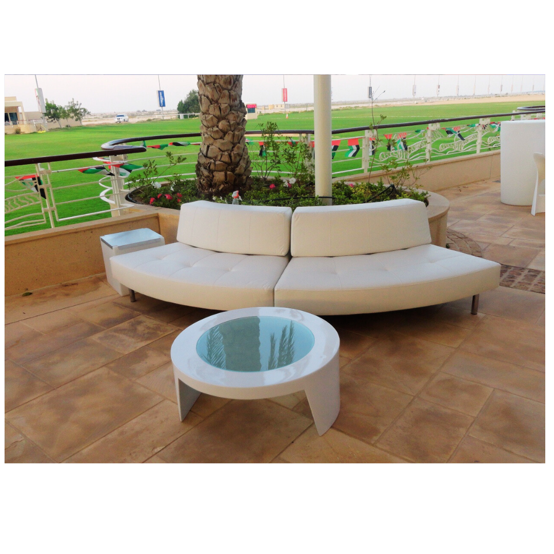 Endless 5 Seater Curved Sofa with Small Low Back Desert River Rentals