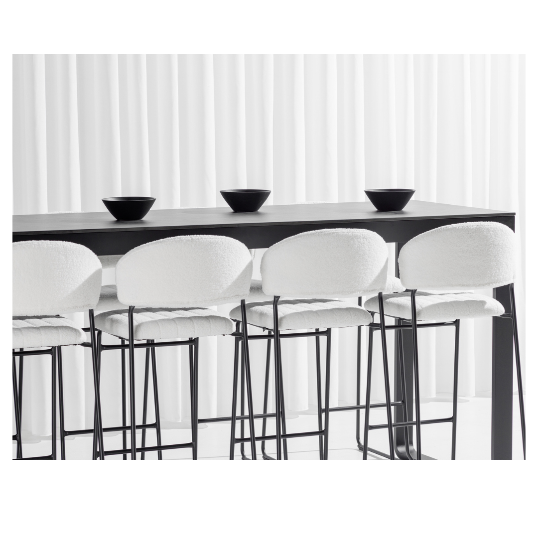 Ted Bar Stool White Desert River Rentals