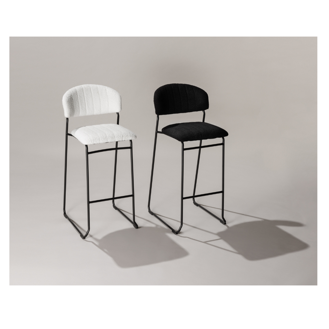 Ted Bar Stool White Desert River Rentals