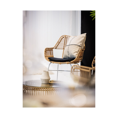 Palm Springs Dining Chair with Arms - Beige