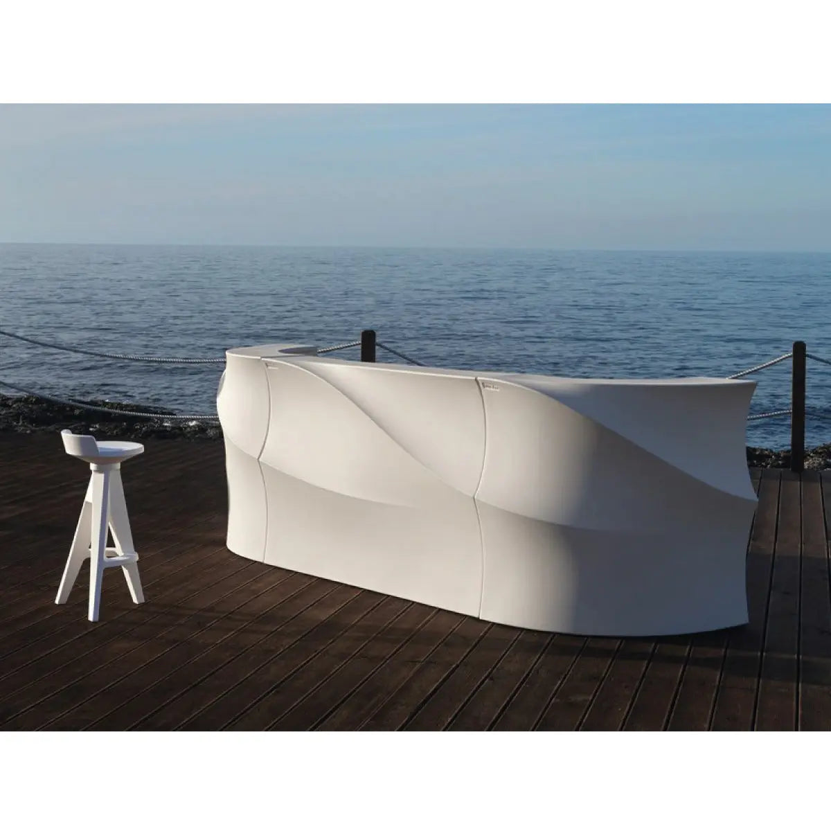 Wave corner lit bar Desert River Rentals